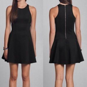 Abercrombie & Fitch Black Fit and Flare Skater Dress